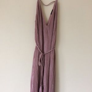 Strappy pleated sparkle dress